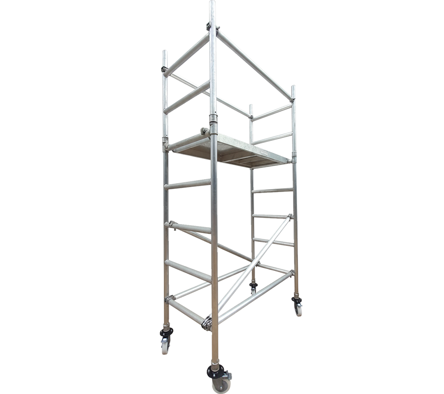 Single-width aluminium scaffold delivers lightweight frames and stable elevated access